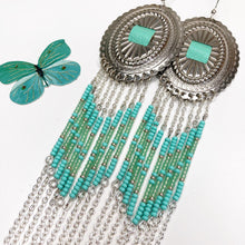 Load image into Gallery viewer, Spring Bloom Large Statement Earrings - Fresh Mint