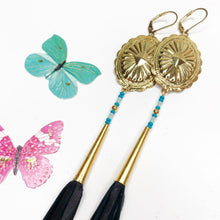 Load image into Gallery viewer, Spring Bloom Leather Tassel Earrings