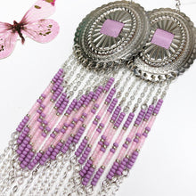 Load image into Gallery viewer, Spring Bloom Large Statement Earrings - Lilac Pink