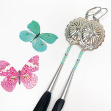 Load image into Gallery viewer, Spring Bloom Leather Tassel Earrings