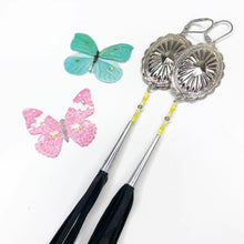 Load image into Gallery viewer, Spring Bloom Leather Tassel Earrings