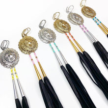 Load image into Gallery viewer, Spring Bloom Leather Tassel Earrings