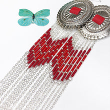 Load image into Gallery viewer, Spring Bloom Large Statement Earrings - Poppy Red