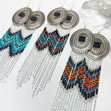 Load image into Gallery viewer, Summer Solstice  Statement Earrings - Silver/Mixed
