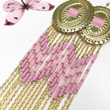Load image into Gallery viewer, Spring Bloom Large Statement Earrings - Daisy Pink