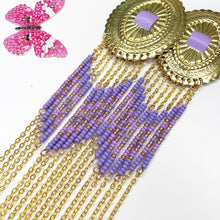 Load image into Gallery viewer, Spring Bloom Large Statement Earrings - Lavender Dream