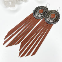 Load image into Gallery viewer, Autumn's Comfort Fringe Leather Earrings