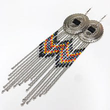 Load image into Gallery viewer, Desert Skies Large Statement Earrings - Silver Sunset