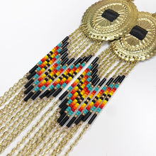 Load image into Gallery viewer, Desert Skies Large Statement Earrings - Gold Sunset