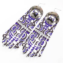 Load image into Gallery viewer, Desert Skies Printed Fringe Earrings