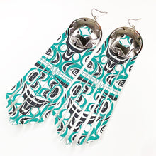 Load image into Gallery viewer, Desert Skies Printed Fringe Earrings