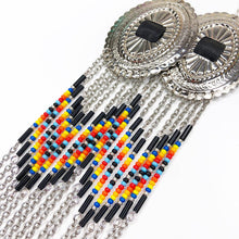 Load image into Gallery viewer, Desert Skies Large Statement Earrings - Silver Sunset