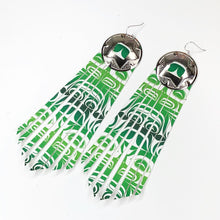 Load image into Gallery viewer, Neon Dream Printed Fringe Earrings