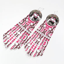 Load image into Gallery viewer, Neon Dream Printed Fringe Earrings