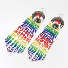 Load image into Gallery viewer, Neon Dream Printed Fringe Earrings