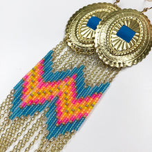 Load image into Gallery viewer, Neon Dreams Large Statement Earrings - Blue