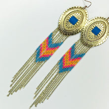 Load image into Gallery viewer, Neon Dreams Large Statement Earrings - Blue
