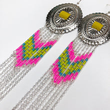 Load image into Gallery viewer, Neon Dreams Large Statement Earrings - Pink