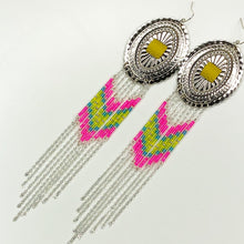 Load image into Gallery viewer, Neon Dreams Large Statement Earrings - Pink