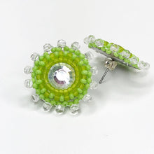 Load image into Gallery viewer, 3 in 1 Pom Pom Earrings - Green