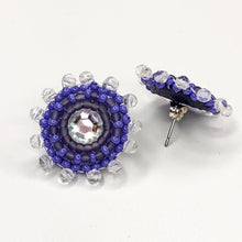 Load image into Gallery viewer, 3 in 1 Pom Pom Earrings - Purple