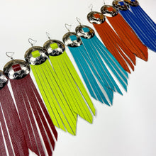 Load image into Gallery viewer, Sunny Daze Fringe Leather Earrings