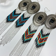 Load image into Gallery viewer, Wild West Statement Earrings - Silver
