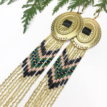 Load image into Gallery viewer, Winter Reflections Concho Statement Earrings - Gold