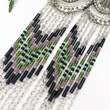 Load image into Gallery viewer, Winter Reflections Large Statement Earrings - Silver