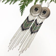 Load image into Gallery viewer, Winter Reflections Large Statement Earrings - Silver