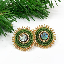 Load image into Gallery viewer, Winter Reflections Abalone Stud Earrings