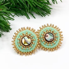 Load image into Gallery viewer, Winter Reflections Abalone Stud Earrings
