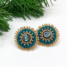 Load image into Gallery viewer, Winter Reflections Abalone Stud Earrings