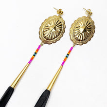 Load image into Gallery viewer, Summer Of Love Tassel Earrings - Magenta