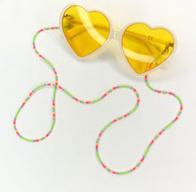 Load image into Gallery viewer, Rainbow Bliss Mask with 4 in 1 Beaded lanyard - Green