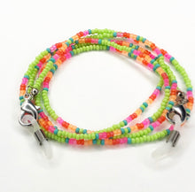Load image into Gallery viewer, Rainbow Bliss Mask with 4 in 1 Beaded lanyard - Green