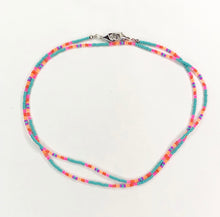 Load image into Gallery viewer, Rainbow Bliss Mask with 4 in 1 Beaded lanyard - Turquoise