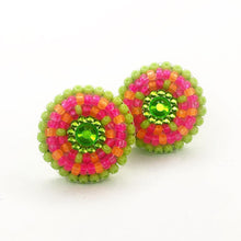 Load image into Gallery viewer, Green Neon 90's Stud Earrings