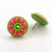 Load image into Gallery viewer, Green Neon 90's Stud Earrings