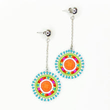 Load image into Gallery viewer, Bright Side Drop Earrings - Orange Centre