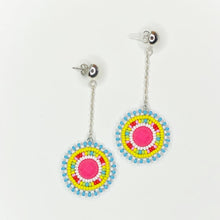 Load image into Gallery viewer, Bright Side Drop Earrings - Pink Centre