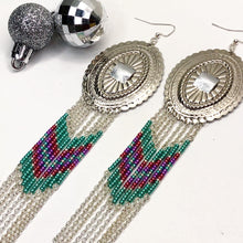 Load image into Gallery viewer, Disco Dynasty Statement Earrings - Silver