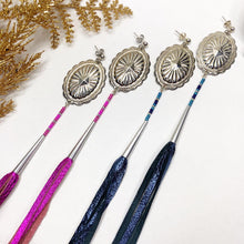 Load image into Gallery viewer, Disco Dynasty Tassel Earrings - Silver