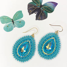 Load image into Gallery viewer, Divine Being Beaded Drop Earrings - Blue