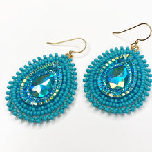 Load image into Gallery viewer, Divine Being Beaded Drop Earrings - Blue