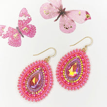 Load image into Gallery viewer, Divine Being Beaded Drop Earrings - Coral
