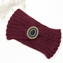 Load image into Gallery viewer, Serenity Knit Headbands with Beaded Brooch