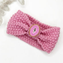 Load image into Gallery viewer, Baby/Toddler Knit Headbands with Beaded Brooch
