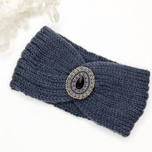 Load image into Gallery viewer, Serenity Knit Headbands with Beaded Brooch