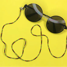 Load image into Gallery viewer, Red Paisley Mask with 4 in 1 Beaded lanyard - Mod Black